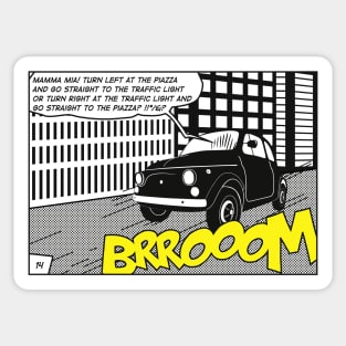 brrooom Fiat 500 Sticker